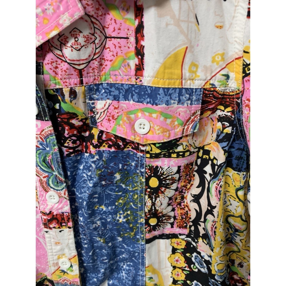 Serengeti Pink Multi Colorful Patchwork Women's Jacket Size 1X - Picture 7 of 12